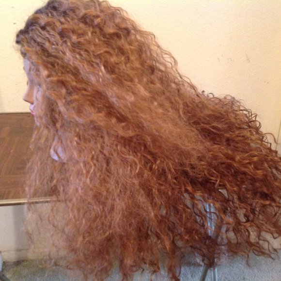 SIS Two-Tone Curly Long Wig With Side Part - Picture 5 of 11